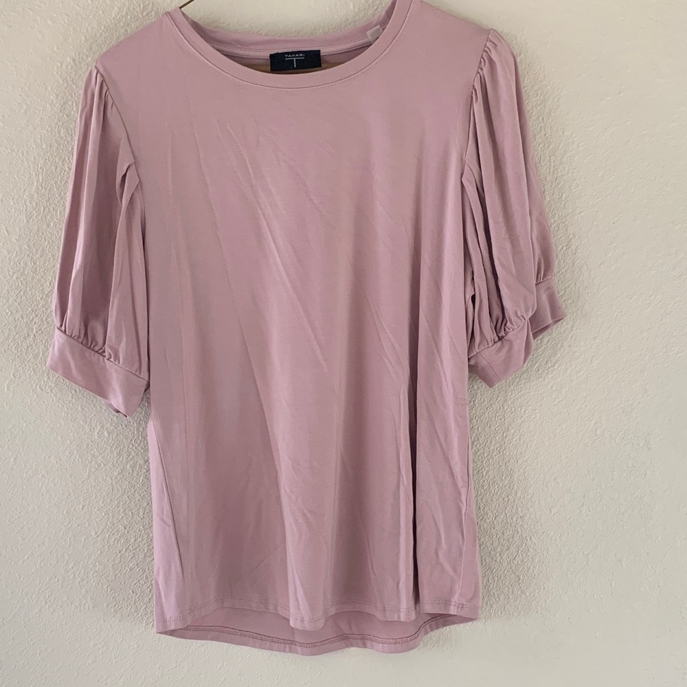 Tahari Mauve Short Sleeve Top
